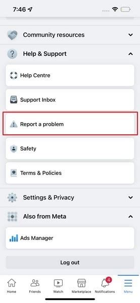 facebook log in report.
